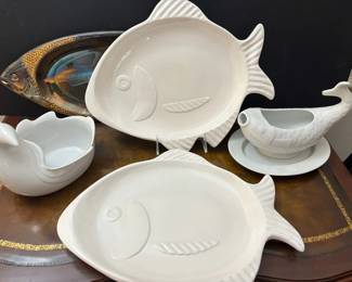 Fish Serving Plates Dansk Fish Gravy Boat Dansk Bird Bowl