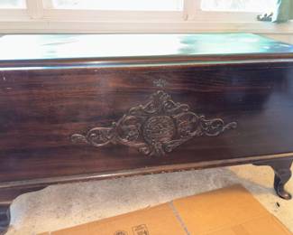 Cedar Chest With Carved Detail