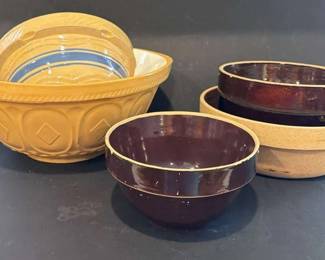 Brown Glazed Stoneware Bowls Yelloware Bowl More