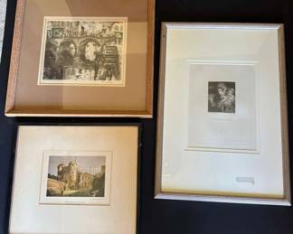 Original Watercolor And Other Framed Illustrations