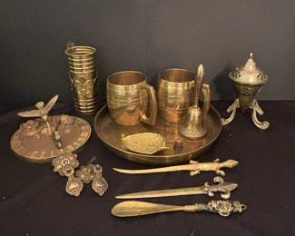Brass Letter Openers Sun Dial And More