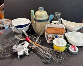 Vintage Kitchen Salt Box Lemon Juicers and More