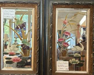 Pair Of Victorian Painted Mirrors
