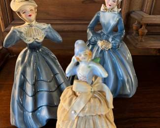 Florence Ceramics Porcelain Figurines Half Doll Pin Cushion