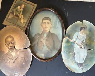 Rare Antique Oval Photographs