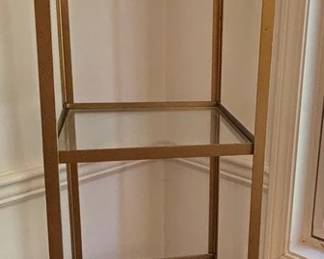 Metal And Glass Etagere