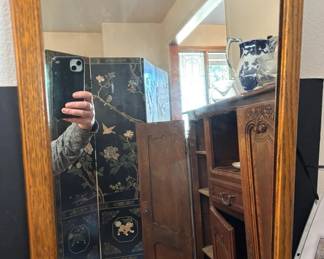 Vintage Wood Mirror