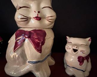 Vintage Shawnee Puss n Boots Cookie Jar And Creamer