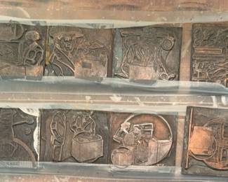 Vintage Metal Printing PlatesBlocks