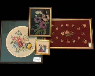 Framed Needlepoint Art