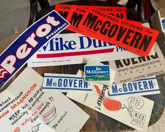 Vintage Prints And Politcal Stickers