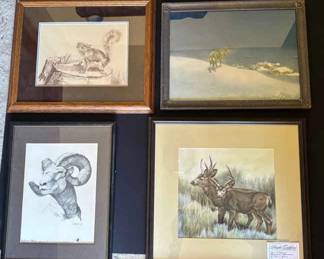 Wildlife Art Watercolor Saltiel Ram Print And More
