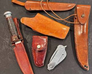 Case Knife And Leather Knife Sheaths