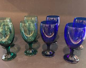 Blue And Green Glassware