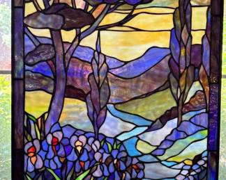 Stained Glass Window Irises