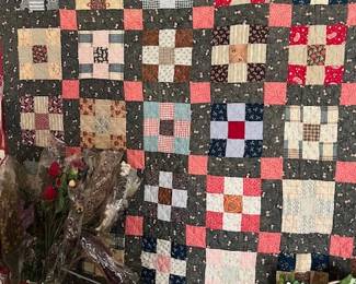 30. Mid 19 Century 9 Square Quilt
