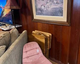8b. Western Print & Pink Chair