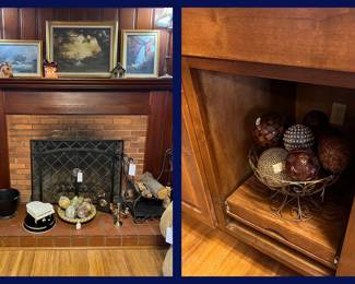 13. Fireplace Screen, Smalls & Basket of balls