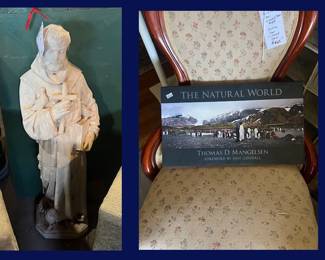 83. Garden Statue & Coffee Table Book