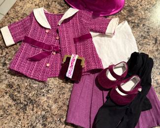 Rebecca's Purple Meet & Greet Dress, jacket, hat, shoes, purse & tights