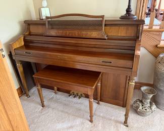 Wurlitzer upright piano & bench