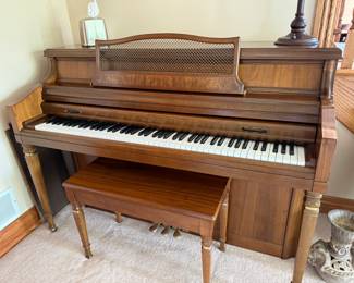 Wurlitzer upright piano & bench