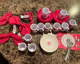American Girl cups & saucers, 29 pcs