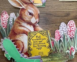 1928 Easter tissue popup card. Ephemera. https://modestlambestatesales.hibid.com/