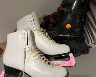 Ice skates and roller skates