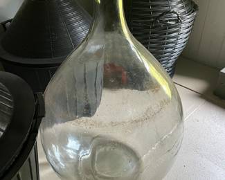 24" tall wine making demijohn bottles
