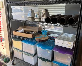 Rolling Rack, Storage boxes, etc.