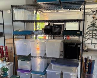 Rolling Rack, Storage Boxes, etc.