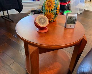 End Table, coasters, Clock