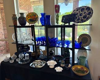 Crystal, Fenton, Carnival Glass, Pottery, Colored Glass, etc.