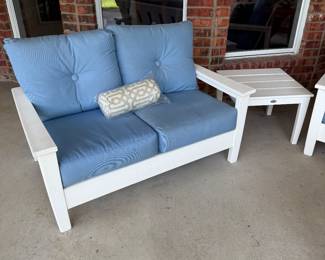 Patio Loveseat and End Table