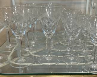 Art Deco stemware various sizes