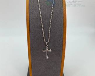 Sterling Silver Italian Cross Necklace