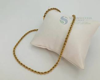 14K Gold Rope Chain Necklace