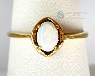 Gold Ring with Opal Gemstone