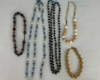 Multi-Color Beaded Jewelry Set, Includes Necklaces and Bracelets