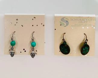 Earrings with Turquoise Beads
