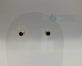 Garnet Gold Earrings