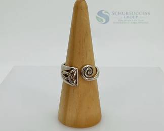 Sterling Silver Ring with Celtic and Spiral Design