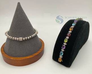 Brighton Bracelet Set with Multi-Colored Rhinestones