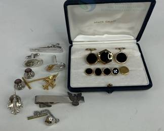Mark Shale Cufflinks & Tie Clips Set