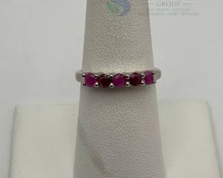 Sterling Silver Ruby Ring