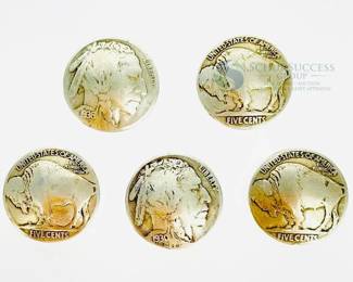 Buffalo Nickel Coin Buttons