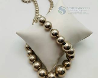 Sterling Silver Beaded Necklace