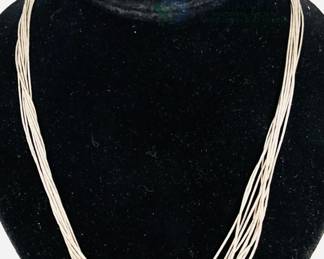 TROLIN Liquid Silver Multi-Strand Necklace