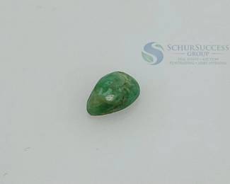 Pear Cut Indian Emerald with Certificate of Authenticity